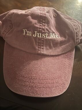 I'm Just Me. Embroidered Dusty Mauve Baseball Cap